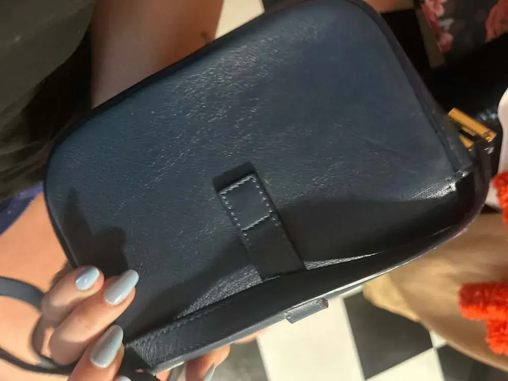 Saint Laurent Small Monogram Universite Crossbody Bag Blue Leather